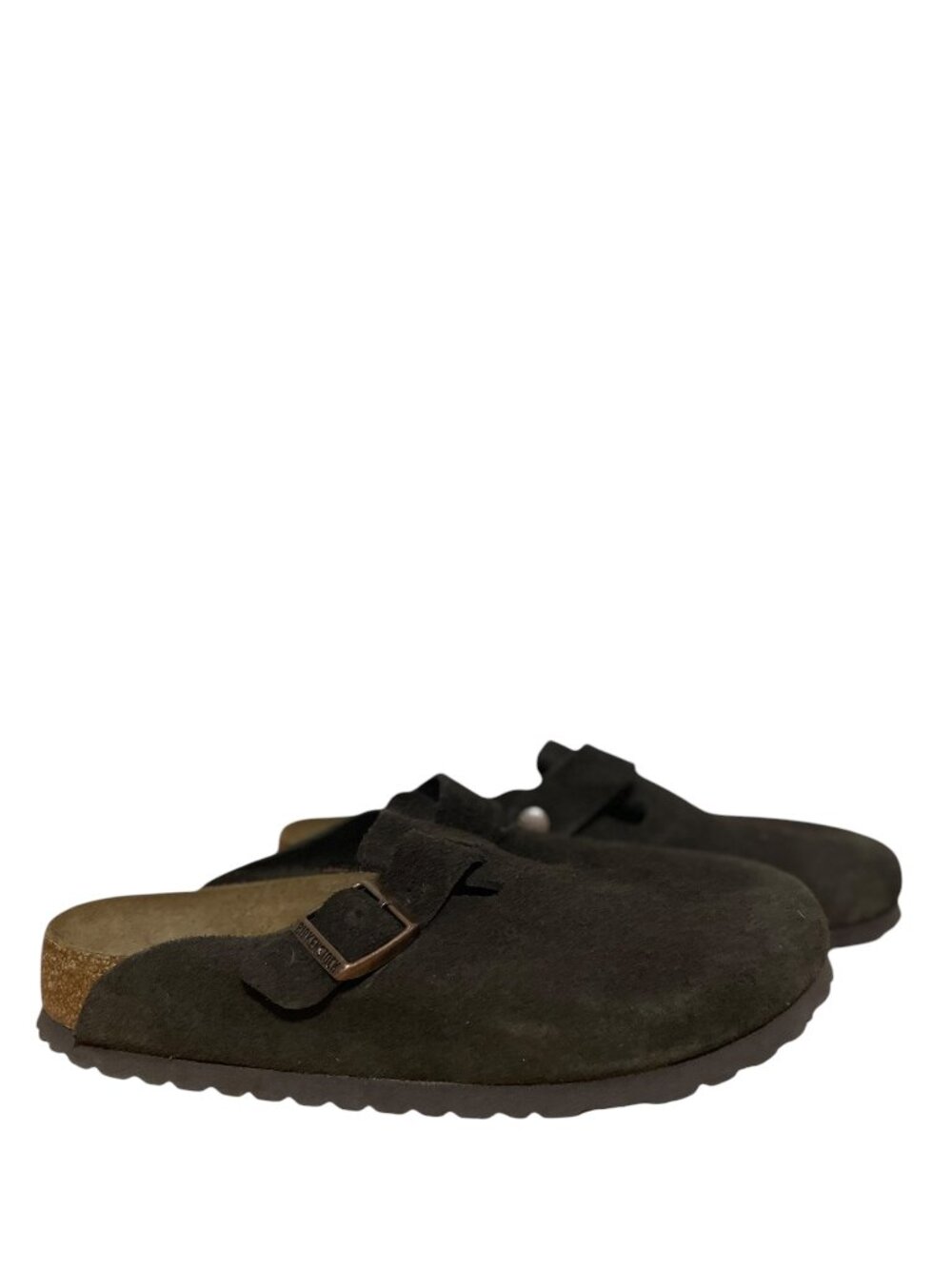 Birkenstock Boston Clogs Soft Footbed Mocha Bown Suede Men's sz 8 Women's Sz 10